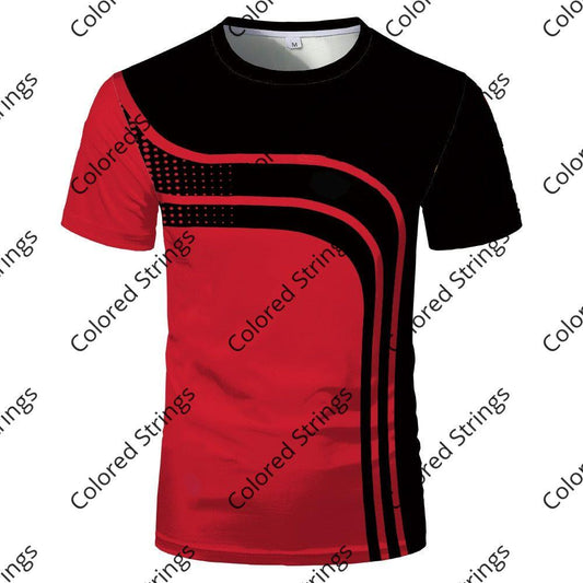 Best selling new fashion personality creative 3D printing T-shirt tops men and women universal couple comfortable short sleeves