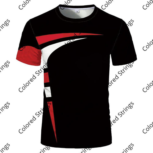 Best selling new fashion personality creative 3D printing T-shirt tops men and women universal couple comfortable short sleeves